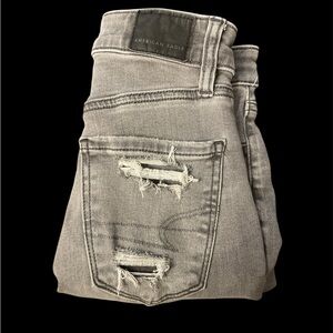 American Eagle Outfitters Ripped Gray Skinny Jeans